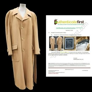 Vintage Christian Dior Camel Brown 100% Wool Coat